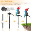 Solar Powered Parrot Garden Light IP65 Waterproof LED Parrot Landscape Lamp Decorative Lawn Lights