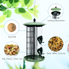 Outdoor Metal Seed Guard Deterrent Squirrel-Proof Caged Tube Wild Bird Feeder