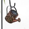 Backyard Patio Hanging Solar Metal Lamp Retro Money Hole Hollow Wind Light