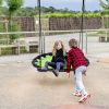 Yard Flying Saucer Round Tree Swing Kids Play Set W/Adjustable Ropes