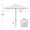 7.7FT Courtyard umbrella Outdoor straight pole umbrella XH